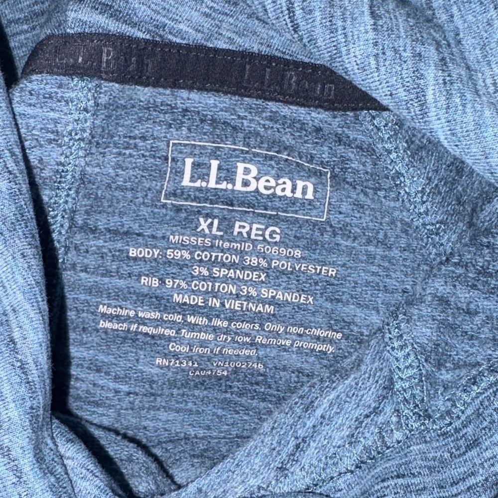 L.L. Bean Slate Blue Pullover cowl neck sweatshirt. Womens XL - Picture 2 of 6